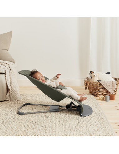 BS-006140A,BabyBjorn - Balansoar Bliss Dark Green cu aspect delicat de petala, tesatura matlasata