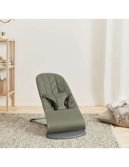 BS-006140A,BabyBjorn - Balansoar Bliss Dark Green cu aspect delicat de petala, tesatura matlasata
