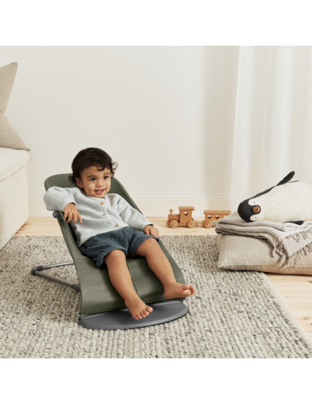 BS-006140A,BabyBjorn - Balansoar Bliss Dark Green cu aspect delicat de petala, tesatura matlasata