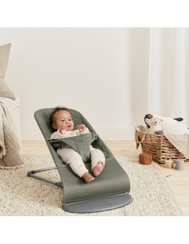BS-006140A,BabyBjorn - Balansoar Bliss Dark Green cu aspect delicat de petala, tesatura matlasata