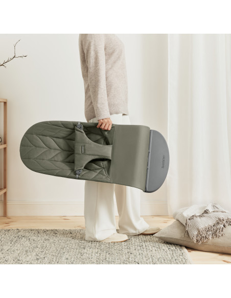 BS-006140A,BabyBjorn - Balansoar Bliss Dark Green cu aspect delicat de petala, tesatura matlasata