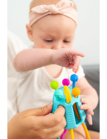 MOBIZIP1,Jucarie senzoriala de dezvoltare reflex prindere Zippee