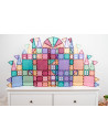 CONX120,Magnetic Tiles Set constructie magnetic, 120 piese Pastel, creativitate