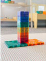 CONX40,Magnetic Tiles Set constructie magnetic, 40 piese de baza, patrate