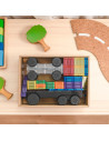 CONX50,Magnetic Tiles Set constructie magnetic, 50 piese masinute