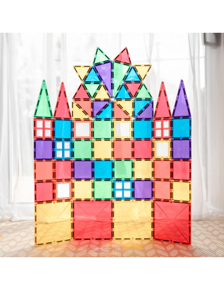 CONX62,Magnetic Tiles Set constructie magnetic, 60 piese, set de baza
