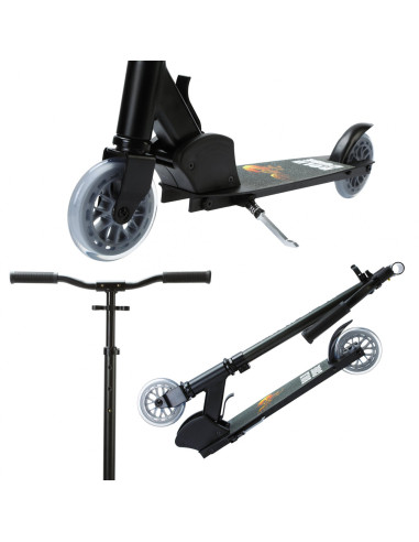 SKY039,Trotineta cu 2 roti pliabila - Scooter Deluxe Black - Boldcube