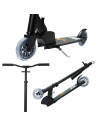SKY039,Trotineta cu 2 roti pliabila - Scooter Deluxe Black - Boldcube