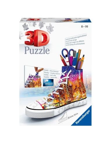 RVS3D11152,Ravensburger - Puzzle 3D suport pixuri sneaker New York 108 piese