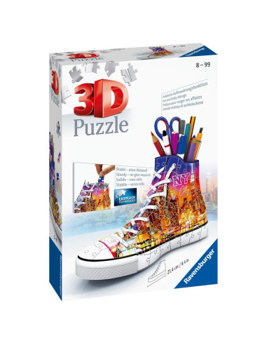 RVS3D11152,Ravensburger - Puzzle 3D suport pixuri sneaker New York 108 piese