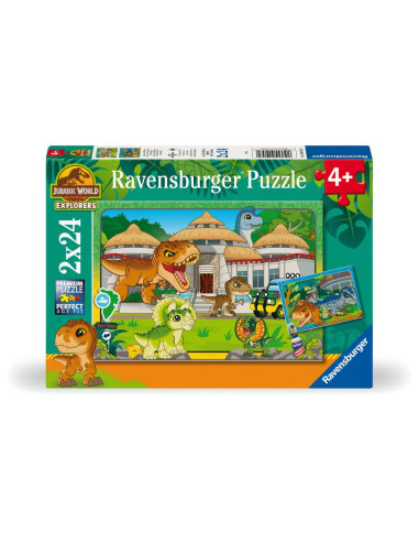 RVSPC01057,Ravensburger - Puzzle exploratori Jurassic World 2x24 piese