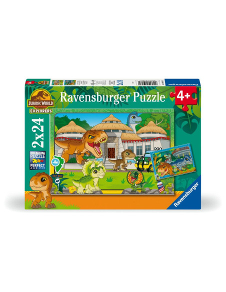 RVSPC01057,Ravensburger - Puzzle exploratori Jurassic World 2x24 piese