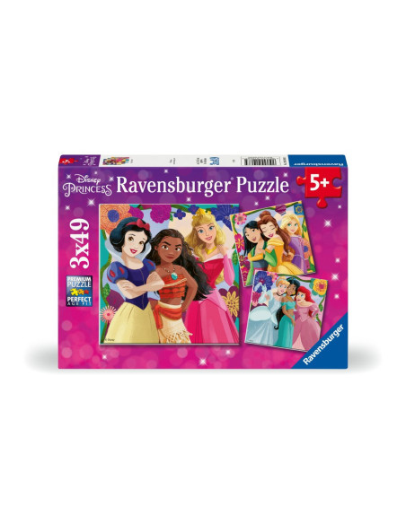 RVSPC01068,Ravensburger - Puzzle puterea printeselor Disney 3x49 piese