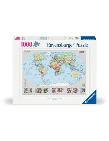 RVSPA00065,Ravensburger - Puzzle harta politica a lumii 1000 piese design nou