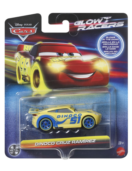 MTHPG76_HPG81,Cars Glow Racers Masinuta Metalica Dinoco Cruz Ramirez 1:55