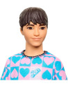 MTDWK44_HRH24,Barbie Papusa Baiat Fashionistas Cu Bluza Cu Inimioare
