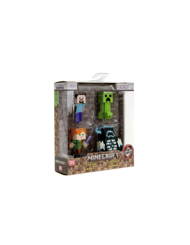 VV-253262001,Jada Minecraft Set 4 Figurine Metalice 6.5cm