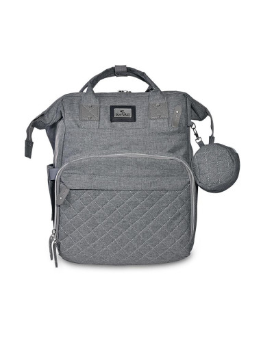 10040320001,Rucsac accesorii bebelusi Danny, multiple compartimente, buzunar izoterm, Grey