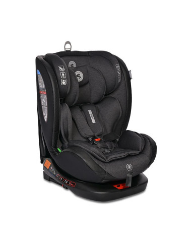 10071792401,Scaun auto Ares, Isofix, i-Size, rotativ 360 grade, 40-150 cm, 0 luni-12 ani, Black Jasper