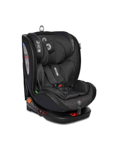 10071792401,Scaun auto Ares, Isofix, i-Size, rotativ 360 grade, 40-150 cm, 0 luni-12 ani, Black Jasper