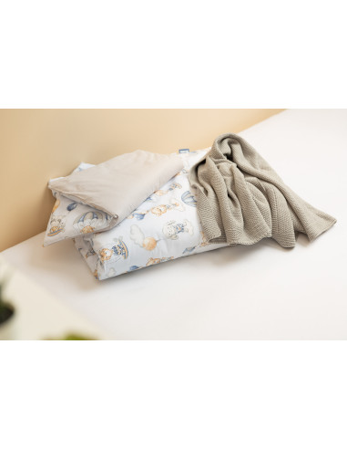 SILLO-43794,Set lenjerie de pat cu 2 piese Sensillo Zbor in Nori