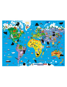 1005464,Magic Puzzle - Harta lumii ( 50 piese) 2