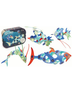 CL-DSEA-BR-1,Clixo® joc magnetic de construit - Animalute marine ( 24 piese) 2