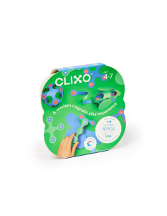 CL-ITSY-BG-1,Clixo® joc magnetic de construit - Itsy Albastru & Verde (18 piese) 2