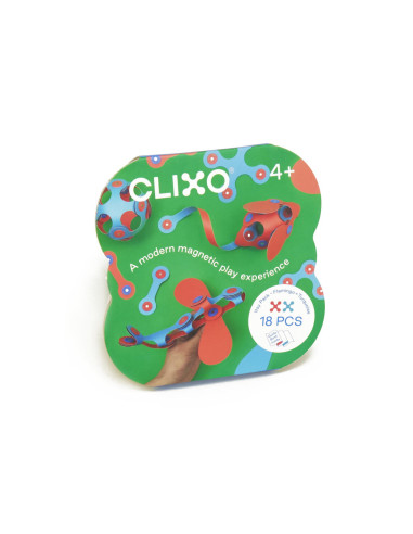 CL-ITSY-FT-1,Clixo® joc magnetic de construit - Itsy Flamingo & Turcoaz (18 piese)