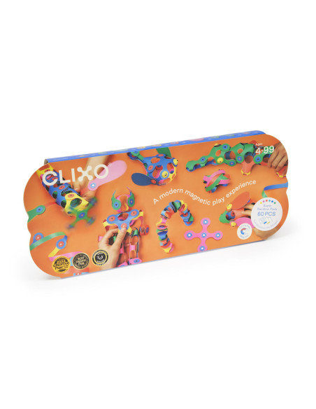 CL-SRBW-RB-1,Clixo® joc magnetic de construit - Super Curcubeu (60 piese)