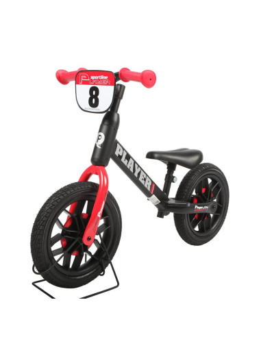 324QPPLA20,Balance bike Qplay Player Rosu