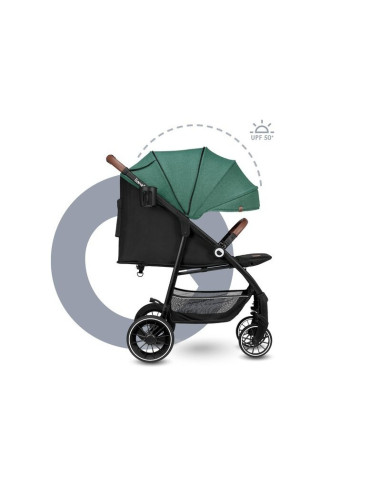 BN-LO-ALEXIA_GREEN_FOREST,Carucior sport, Lionelo, Alexia, 6 luni+, Cu geanta pentru parinti, Amortizoare, Suport pentru biberon