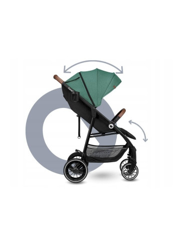 BN-LO-ALEXIA_GREEN_FOREST,Carucior sport, Lionelo, Alexia, 6 luni+, Cu geanta pentru parinti, Amortizoare, Suport pentru biberon