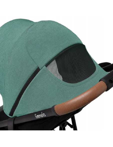 BN-LO-ALEXIA_GREEN_FOREST,Carucior sport, Lionelo, Alexia, 6 luni+, Cu geanta pentru parinti, Amortizoare, Suport pentru biberon
