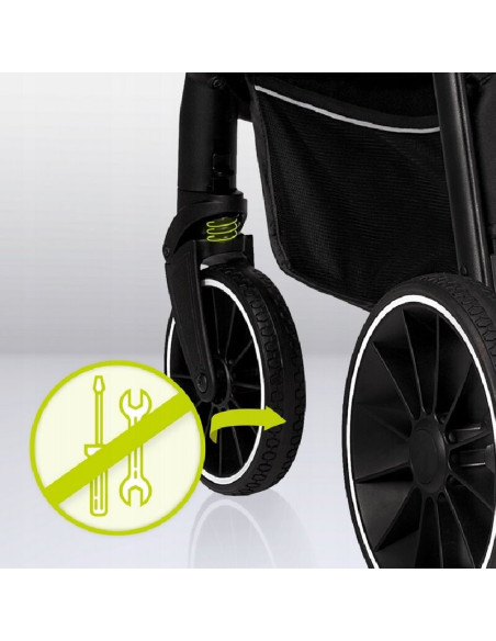BN-LO-ALEXIA_GREEN_FOREST,Carucior sport, Lionelo, Alexia, 6 luni+, Cu geanta pentru parinti, Amortizoare, Suport pentru biberon