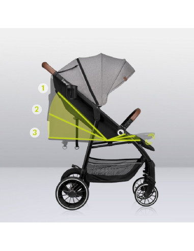 BN-LO-ALEXIA_GREEN_FOREST,Carucior sport, Lionelo, Alexia, 6 luni+, Cu geanta pentru parinti, Amortizoare, Suport pentru biberon