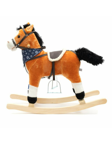 BN-46441,Calut balansoar din plus, Baby Mix, Cu efecte de miscare a gurii si a cozii, Cu melodie de cowboy si efect de galop, Ma