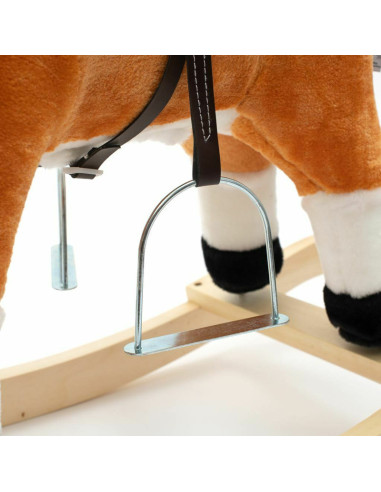 BN-46441,Calut balansoar din plus, Baby Mix, Cu efecte de miscare a gurii si a cozii, Cu melodie de cowboy si efect de galop, Ma