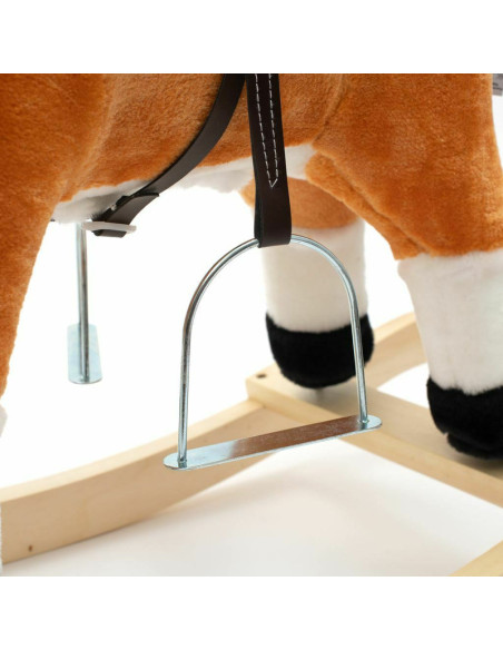 BN-46441,Calut balansoar din plus, Baby Mix, Cu efecte de miscare a gurii si a cozii, Cu melodie de cowboy si efect de galop, Ma