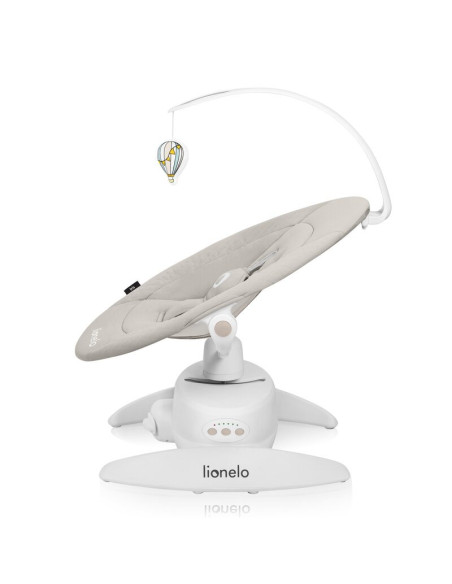 BN-LO-IRIS_BEIGE_SAND,Balansoar, Lionelo, Iris, 2 in 1, Rotire 360 grade, Electric, Cu 3 moduri de leganare, Cu 5 trepte de vite