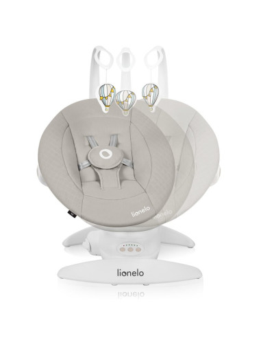 BN-LO-IRIS_BEIGE_SAND,Balansoar, Lionelo, Iris, 2 in 1, Rotire 360 grade, Electric, Cu 3 moduri de leganare, Cu 5 trepte de vite