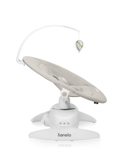 BN-LO-IRIS_BEIGE_SAND,Balansoar, Lionelo, Iris, 2 in 1, Rotire 360 grade, Electric, Cu 3 moduri de leganare, Cu 5 trepte de vite