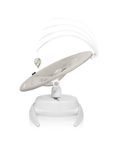 BN-LO-IRIS_BEIGE_SAND,Balansoar, Lionelo, Iris, 2 in 1, Rotire 360 grade, Electric, Cu 3 moduri de leganare, Cu 5 trepte de vite