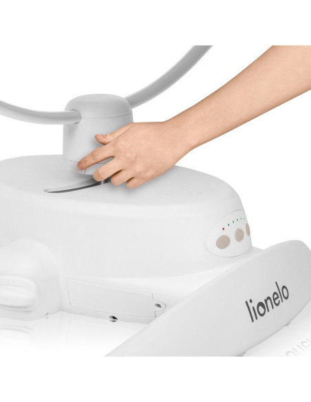 BN-LO-IRIS_BEIGE_SAND,Balansoar, Lionelo, Iris, 2 in 1, Rotire 360 grade, Electric, Cu 3 moduri de leganare, Cu 5 trepte de vite