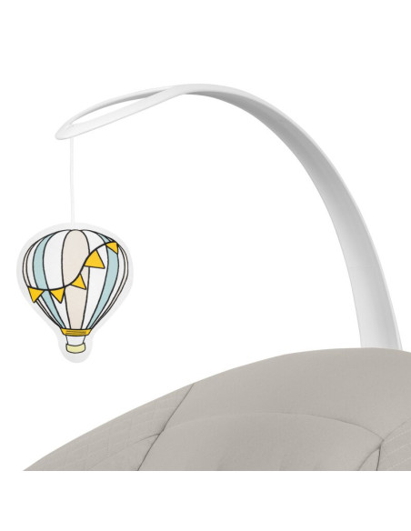 BN-LO-IRIS_BEIGE_SAND,Balansoar, Lionelo, Iris, 2 in 1, Rotire 360 grade, Electric, Cu 3 moduri de leganare, Cu 5 trepte de vite