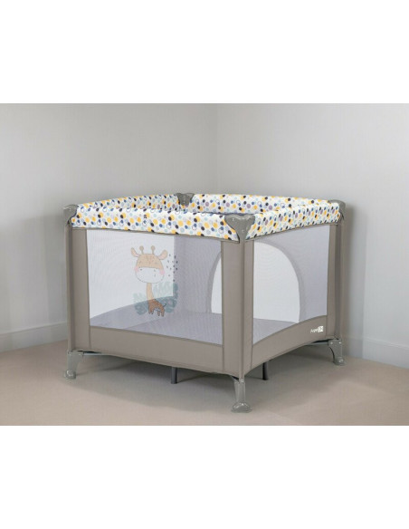 BN-80883,Tarc de joaca, FreeON, Patrat, Pliabil, Intrare cu fermoar, Laterale din plasa, 93x93x87 cm, Pana la 15 kg, 6 luni+, Gr