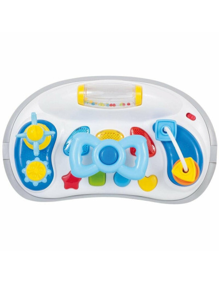 BN-38244,Premergator, FreeON, Little Driver, Pliabil, Cu sunete si lumini, Inaltime reglabila in 3 pozitii, 6 luni+, Gri/Galben