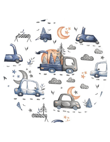 BN-6426972025294,Aparatoare pentru patut, MimiNu, Din bumbac certificat Oeko Tex Standard 100, 180x30 cm, Cu panglici, Design, C