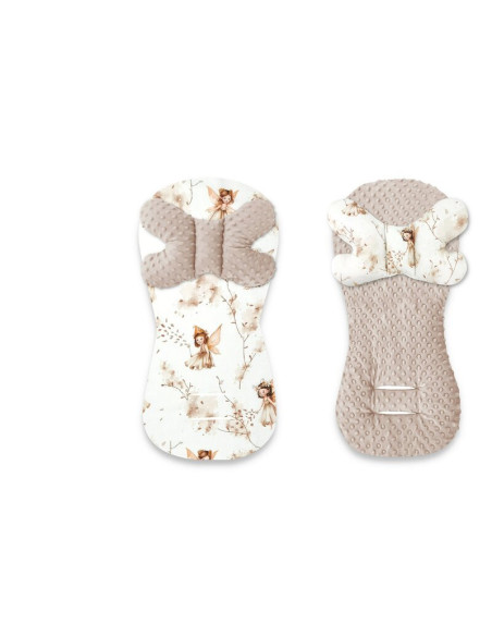 BN-6426972025386,Protectie textila, MimiNu, Pentru carucior, scaun auto si scaun de bicicleta, Cu perna Butterfly, Materiale cer