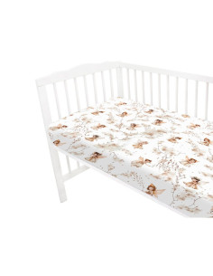BN-6426972025409,Cearceaf cu elastic, MimiNu, Pentru patut 140X70 cm, Din bumbac certificat Oeko Tex Standard 100, Fairy 2